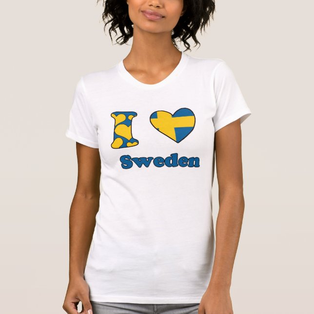 T-shirt J'aime la Suède (Devant)