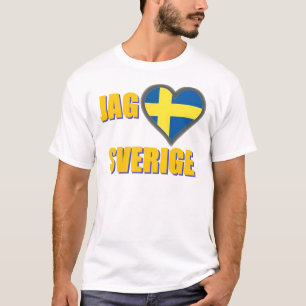 T-shirt J'aime la Suède (pointe Älskar Sverige)