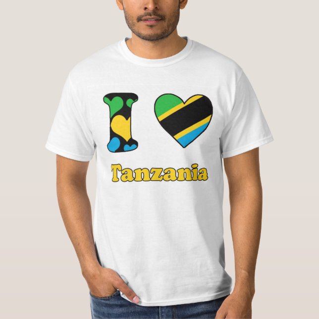 T-shirt J'aime la Tanzanie (Devant)