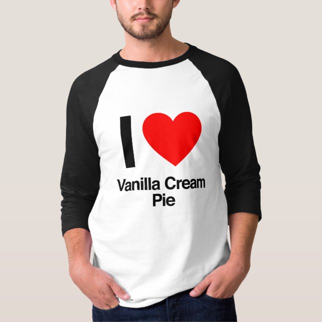 T-shirt j'aime la tarte à la crème vanille (Devant)