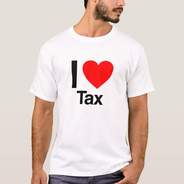 T-shirt j'aime la taxe (Devant)