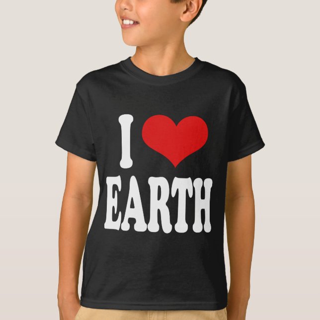 T-shirt J'aime la terre (Devant)