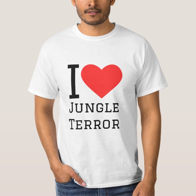 T-shirt J'aime la terreur dans la jungle (Devant)