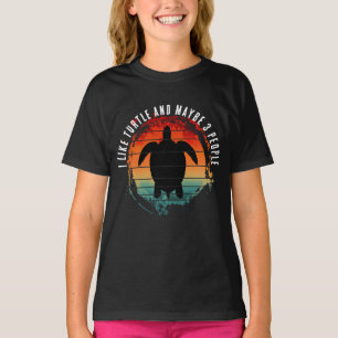 T-SHIRT J'AIME LA TORTUE ET PEUT-ÊTRE 3 PERSONNES