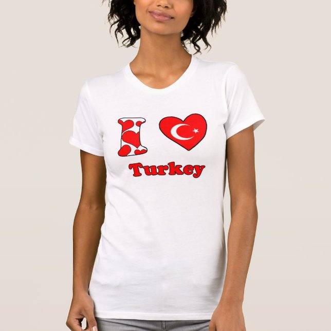 T-shirt J'aime la Turquie (Devant)