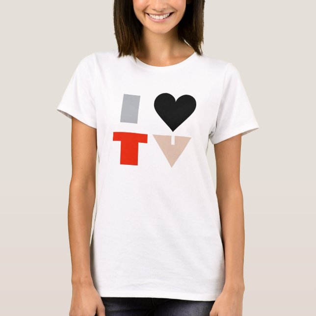 T-SHIRT J'AIME LA TV (Devant)