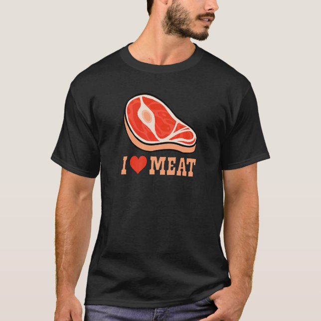 T-shirt J'Aime La Viande Délicieux Steak (Devant)