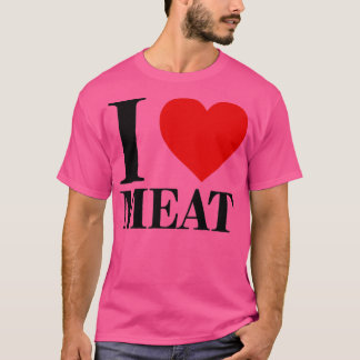 T-shirt J'Aime La Viande Pour La Nourriture Foodie Amateur