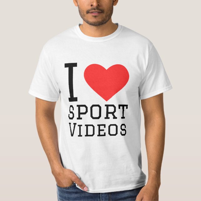 T-shirt J'aime la vidéo de sport (Devant)