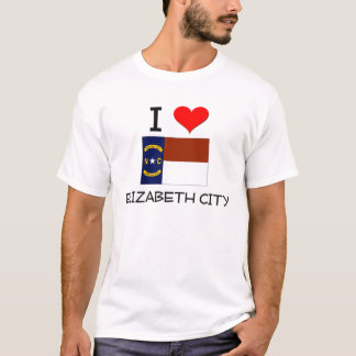 T-shirt J'aime la ville la Caroline du Nord d'Elizabeth