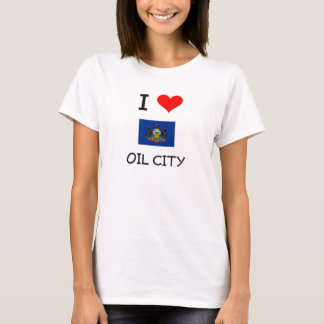 T-shirt J'aime la ville Pennsylvanie d'huile