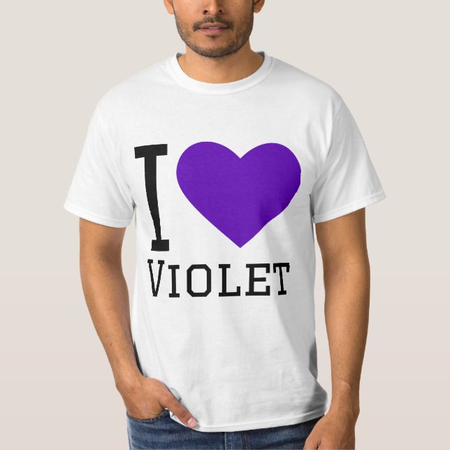 T-shirt J'aime la violette (Devant)