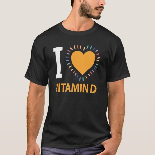 T-shirt J'aime la vitamine D (Devant)