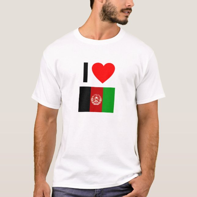 T-shirt j'aime l'afghanistan (Devant)