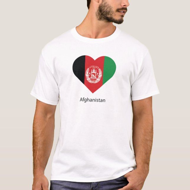 T-shirt J'aime l'Afghanistan (Devant)