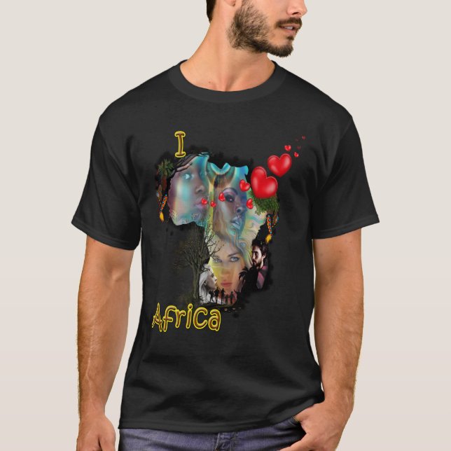 T-shirt J'aime l'Afrique (Devant)