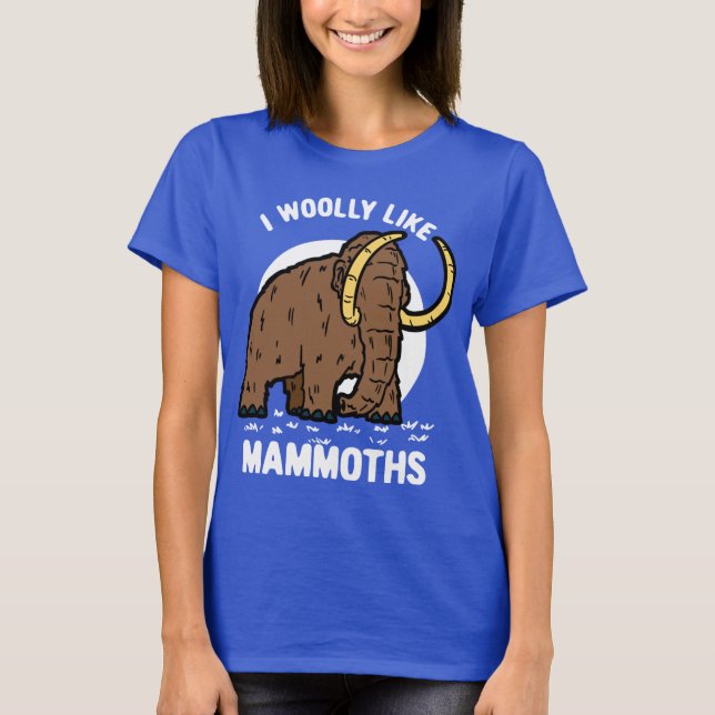 T-shirt J'Aime Laine Les Mammoths Animal Préhistorique (Devant)