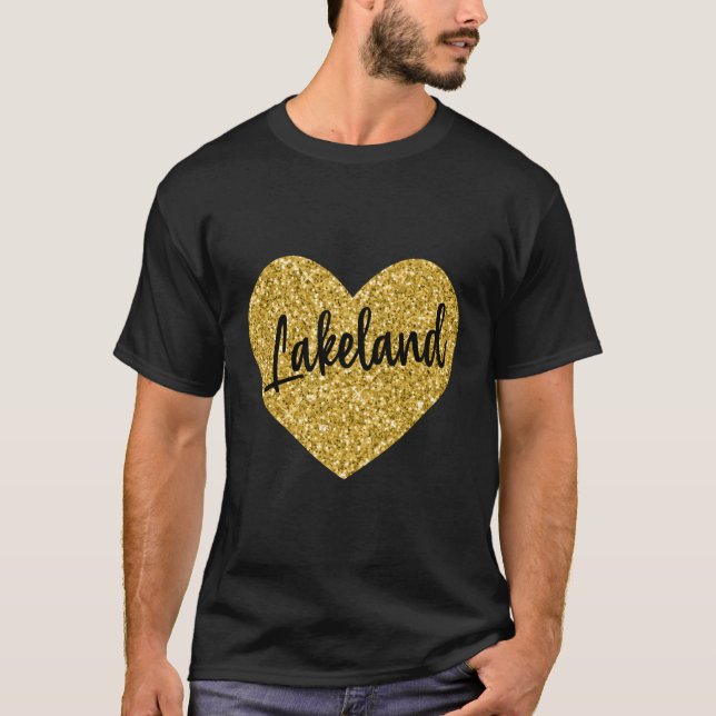 T-shirt J'Aime Lakeland Floride Usa Pour (Devant)