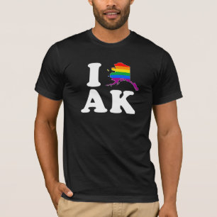 T-SHIRT J'AIME L'ALASKA GAI - BLANC - .PNG