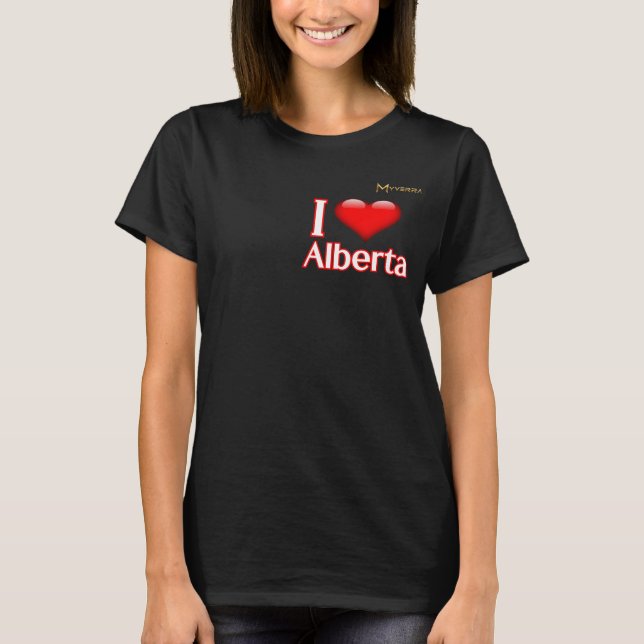 T-shirt J'aime l'Alberta (Devant)