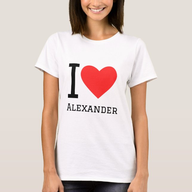 T-shirt J'aime l'alexandre (Devant)