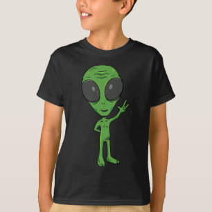 T-shirt J'aime l'Alien, geste de la main en langue des sig
