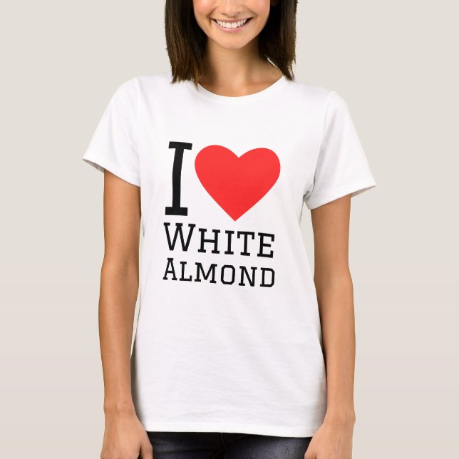 T-shirt J'aime l'amande blanche (Devant)
