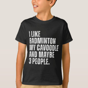 T-shirt J'aime l'amant de badminton Cavoodle Propriétaire