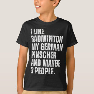 T-shirt J'aime l'amateur de badminton propriétaire de chie