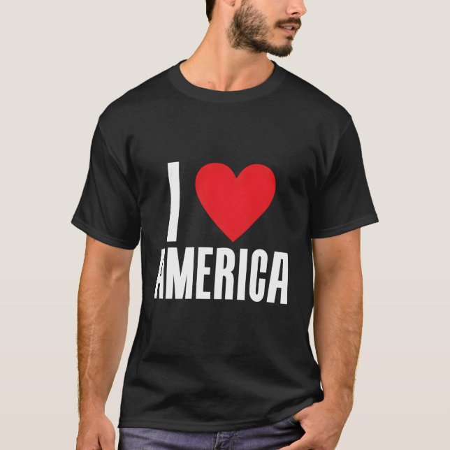 T-shirt J'aime l'Amérique (Devant)