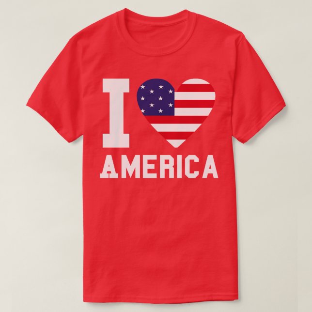 T-SHIRT J'AIME L'AMÉRIQUE (Design devant)