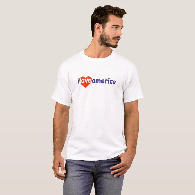 T-shirt J'aime l'Amérique (Devant entier)