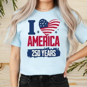 T-shirt J'aime l'Amérique 250 ans