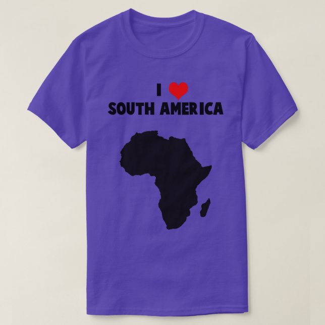 T-shirt J'aime l'Amérique du Sud (Design devant)