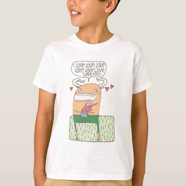 T-shirt J'aime l'amour d'amour d'amour d'amour d'amour (Devant)