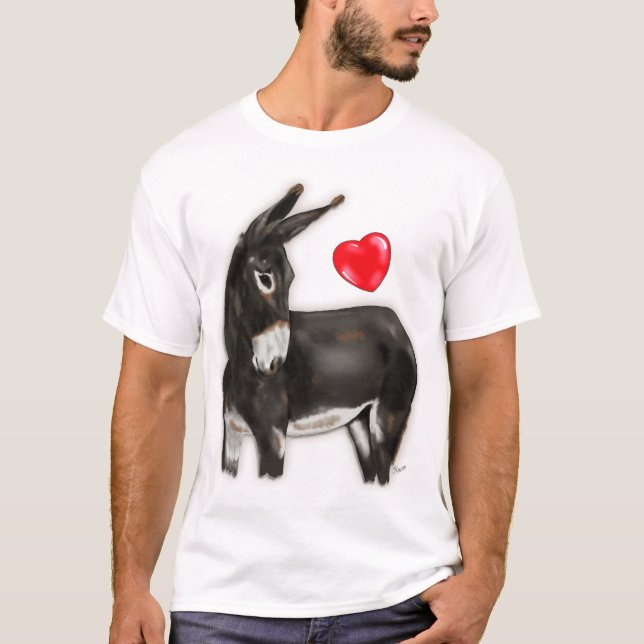 T-shirt J'aime l'âne réservé d'ânes (Devant)