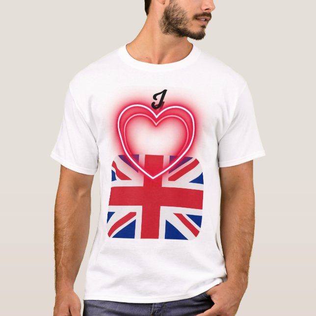 T-shirt J'aime l'Angleterre (Devant)