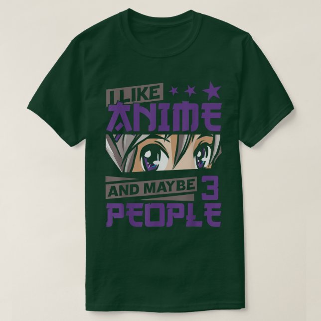 T-shirt J'aime l'anime c'est drôle culture japonaise manga (Design devant)
