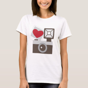 T-shirt J'aime l'appareil-photo vintage