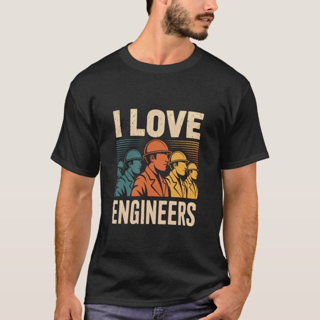 T-shirt J'aime l'appréciation de l'innovation des ingénieu (Devant)