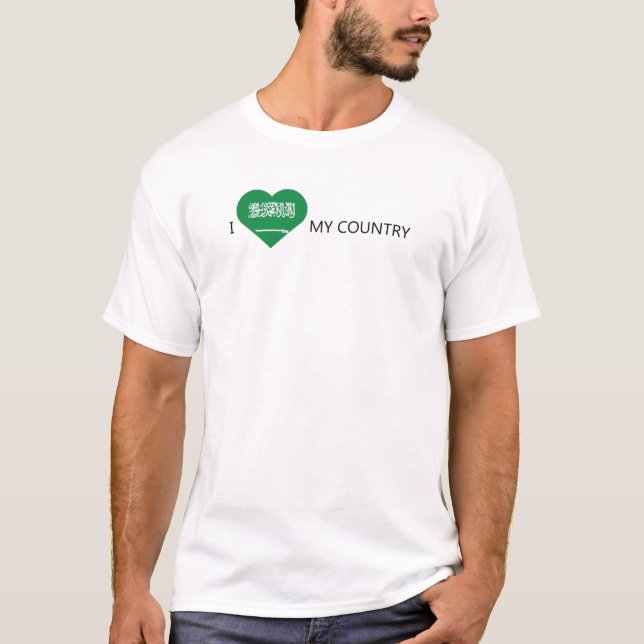 T-shirt J'aime l'Arabie Saoudite (Devant)
