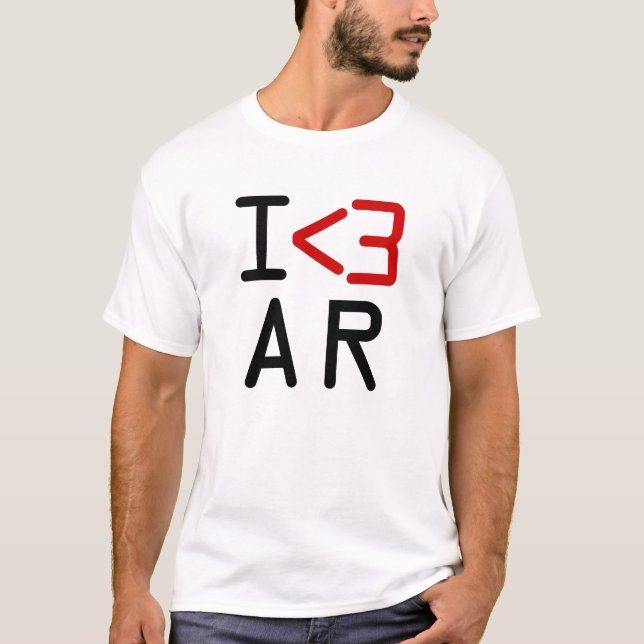 T-shirt J'aime l'Arkansas Fierté de l'État AR Graphique (Devant)