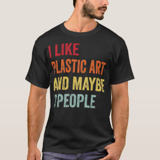 T-shirt J'Aime L'Art Plastique Peut-Être 3 Personnes