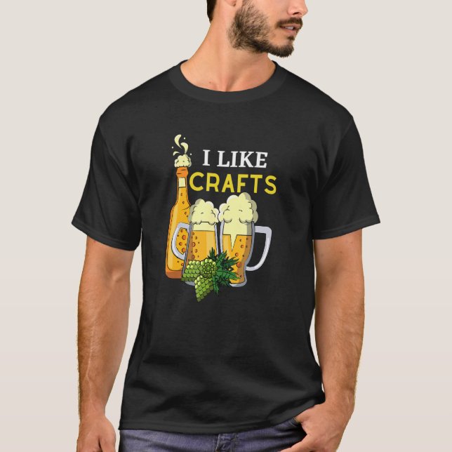 T-shirt J'Aime L'Artisanat Bière Microbrew Hops 2 (Devant)
