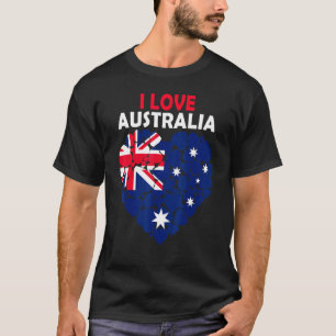 T-shirt J'Aime L'Australie Fière D'Être Australienne Drape