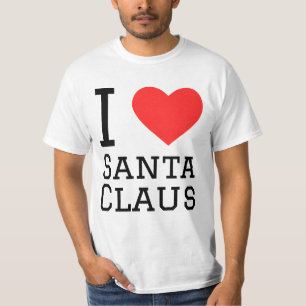 T-shirt J'aime l'autocollant du Père Noël