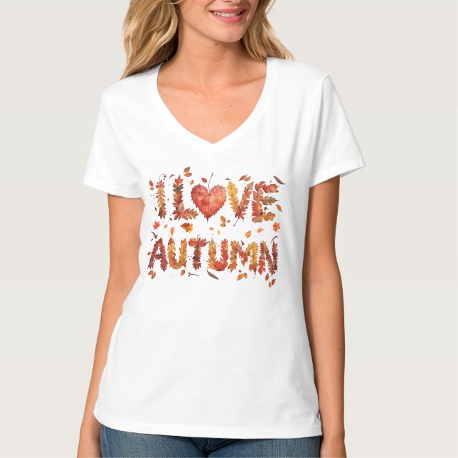 T-shirt J'aime l'automne (Devant)