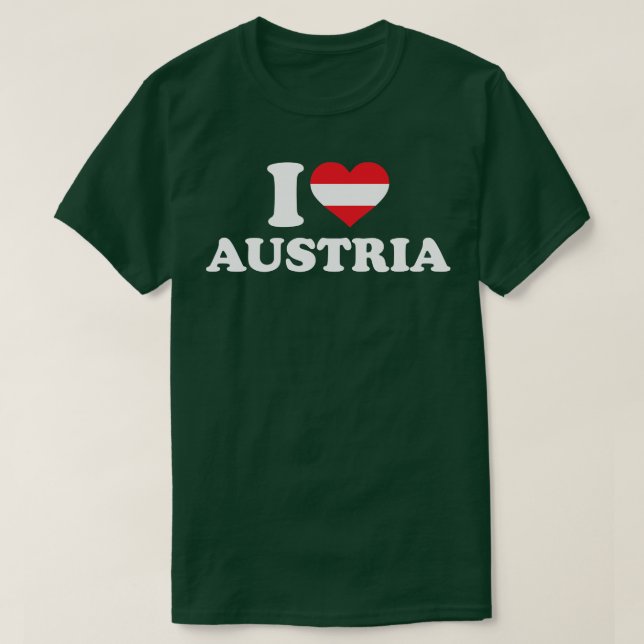 T-shirt J'aime l'Autriche (Design devant)