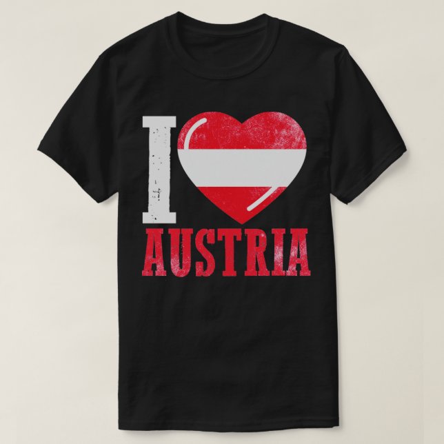 T-shirt J'aime l'Autriche (Design devant)