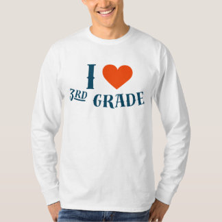 T-shirt J'aime le 3ème uniforme scolaire de graphique de